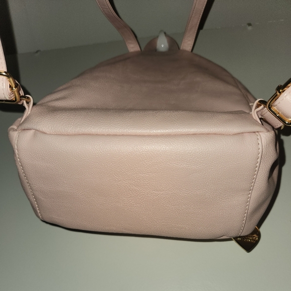 Betsey Johnson Blush Pink Quilted Backpack with Chevron And Heart Design - Picture 10 of 10